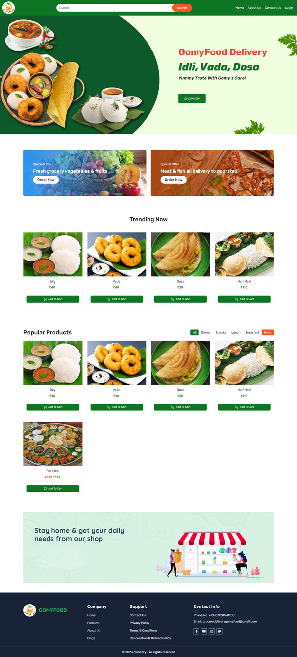grocery store website