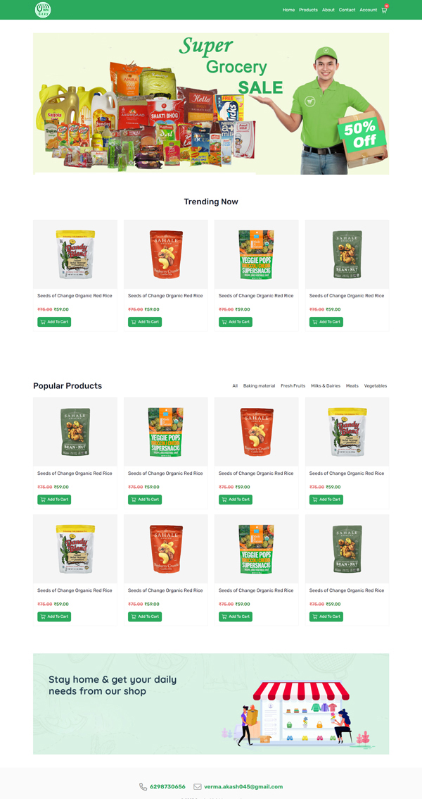 grocery store website
