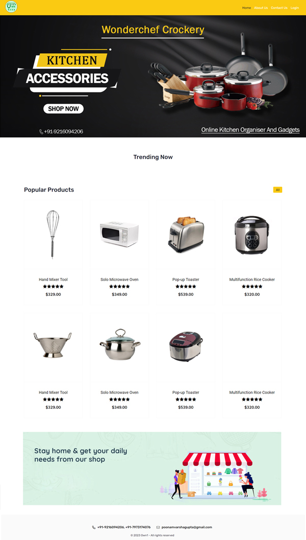 Kitchen store website